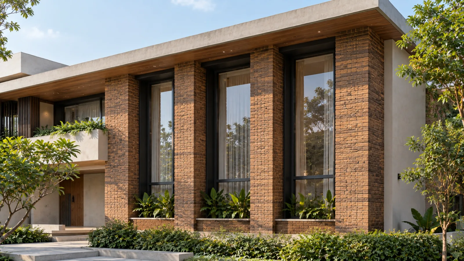 Wood wall cladding