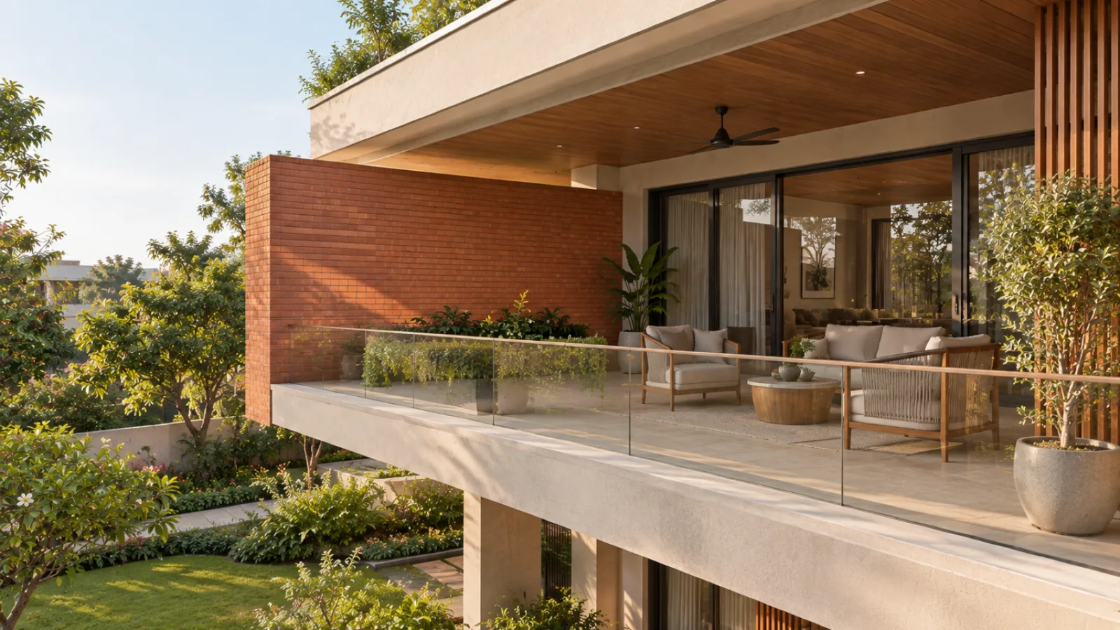 Wall cladding living room