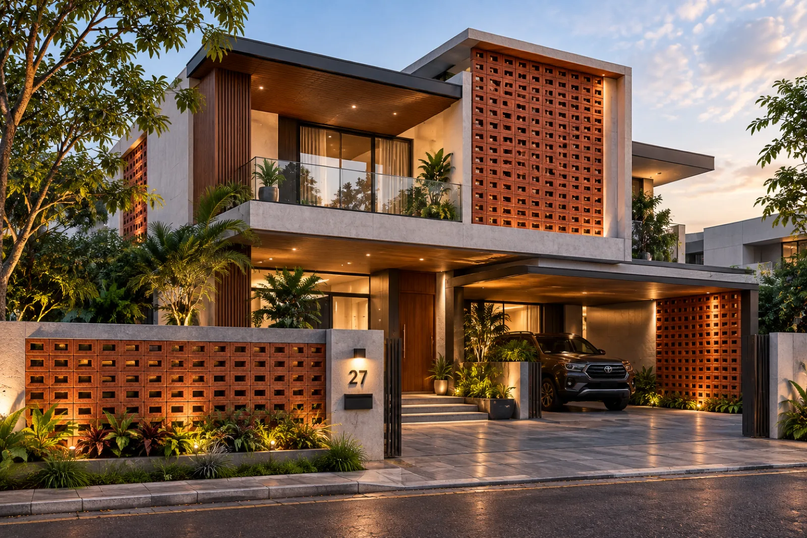 Wood wall cladding