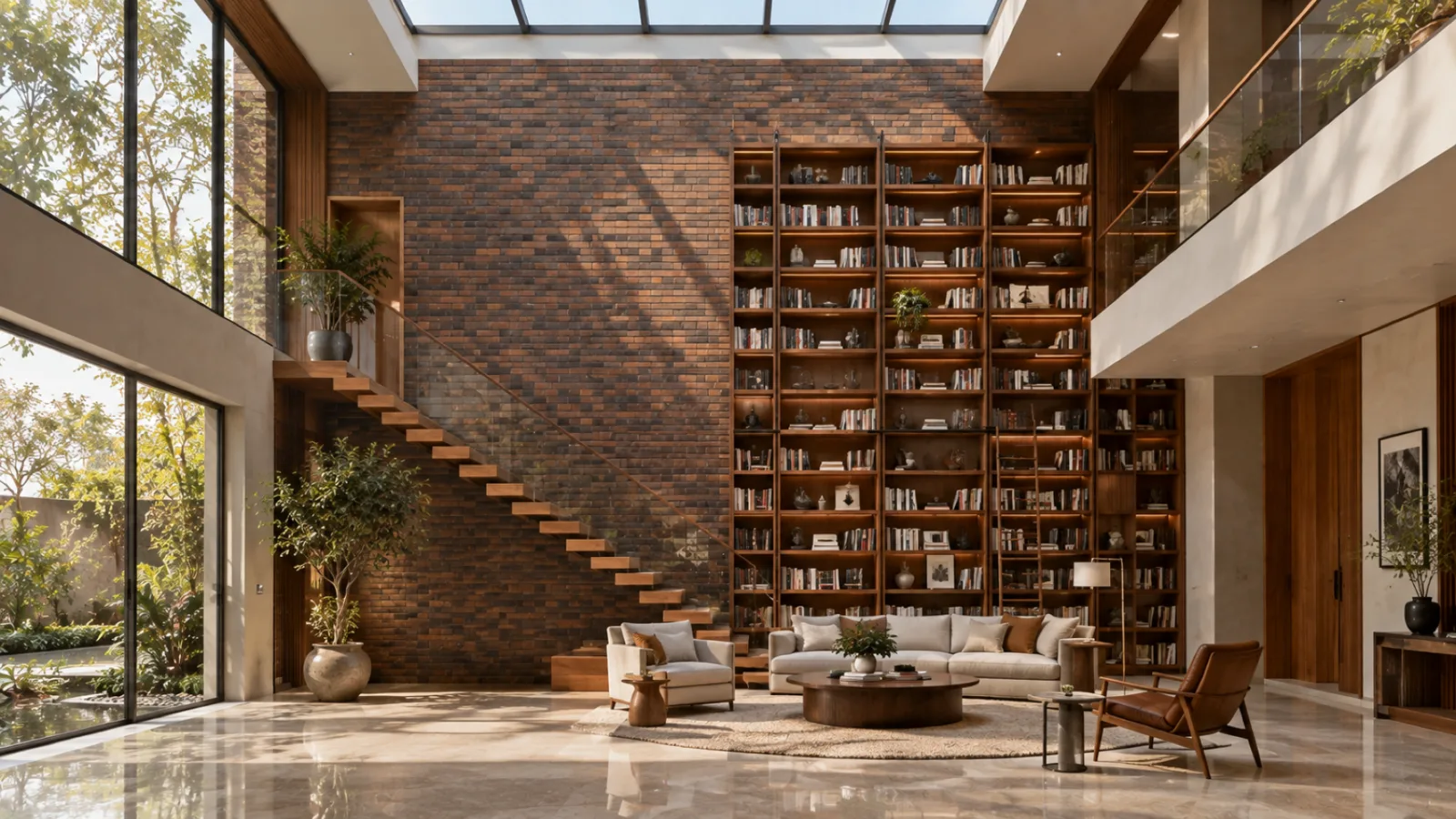 Wall cladding living room