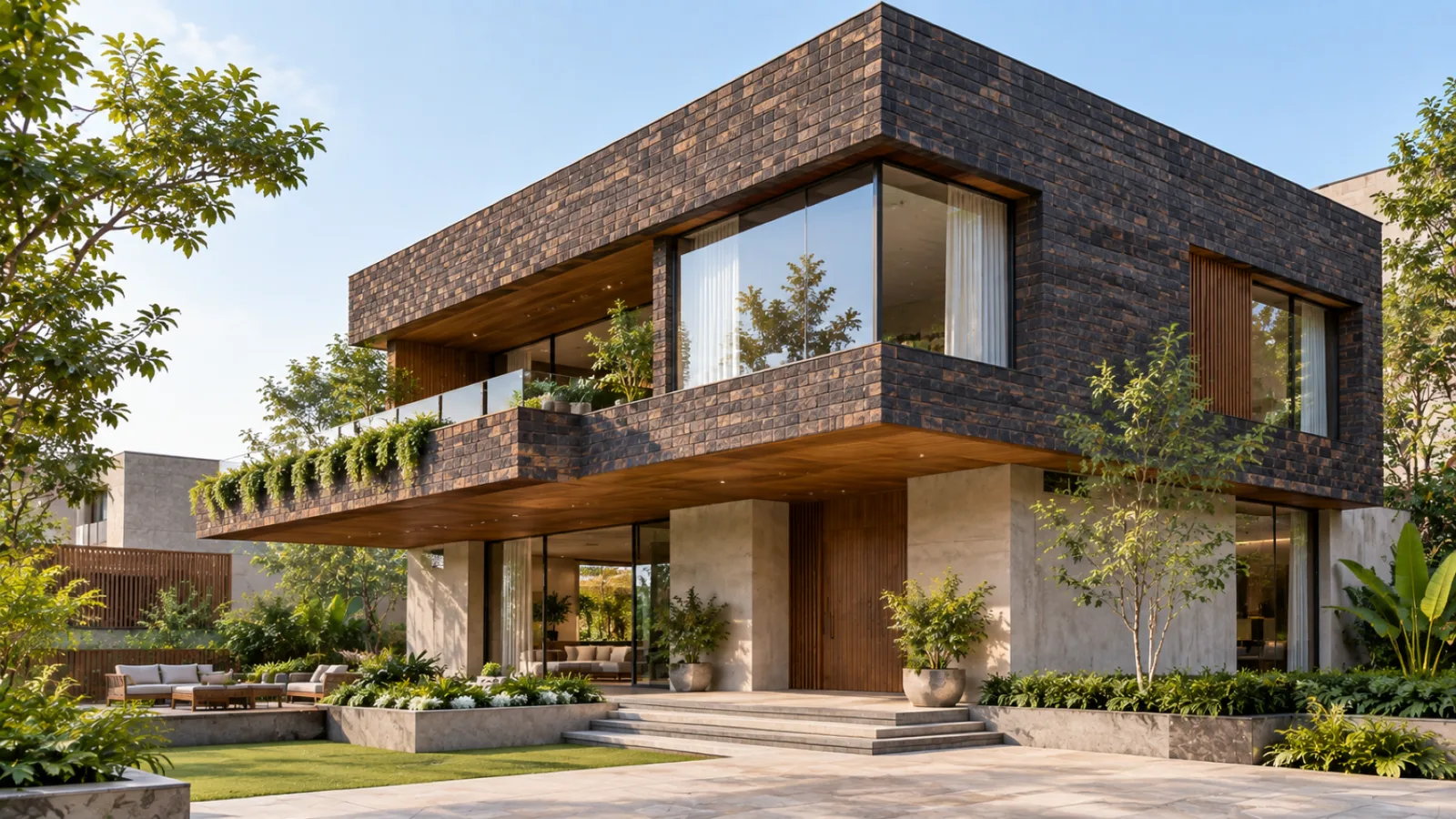 Wood wall cladding