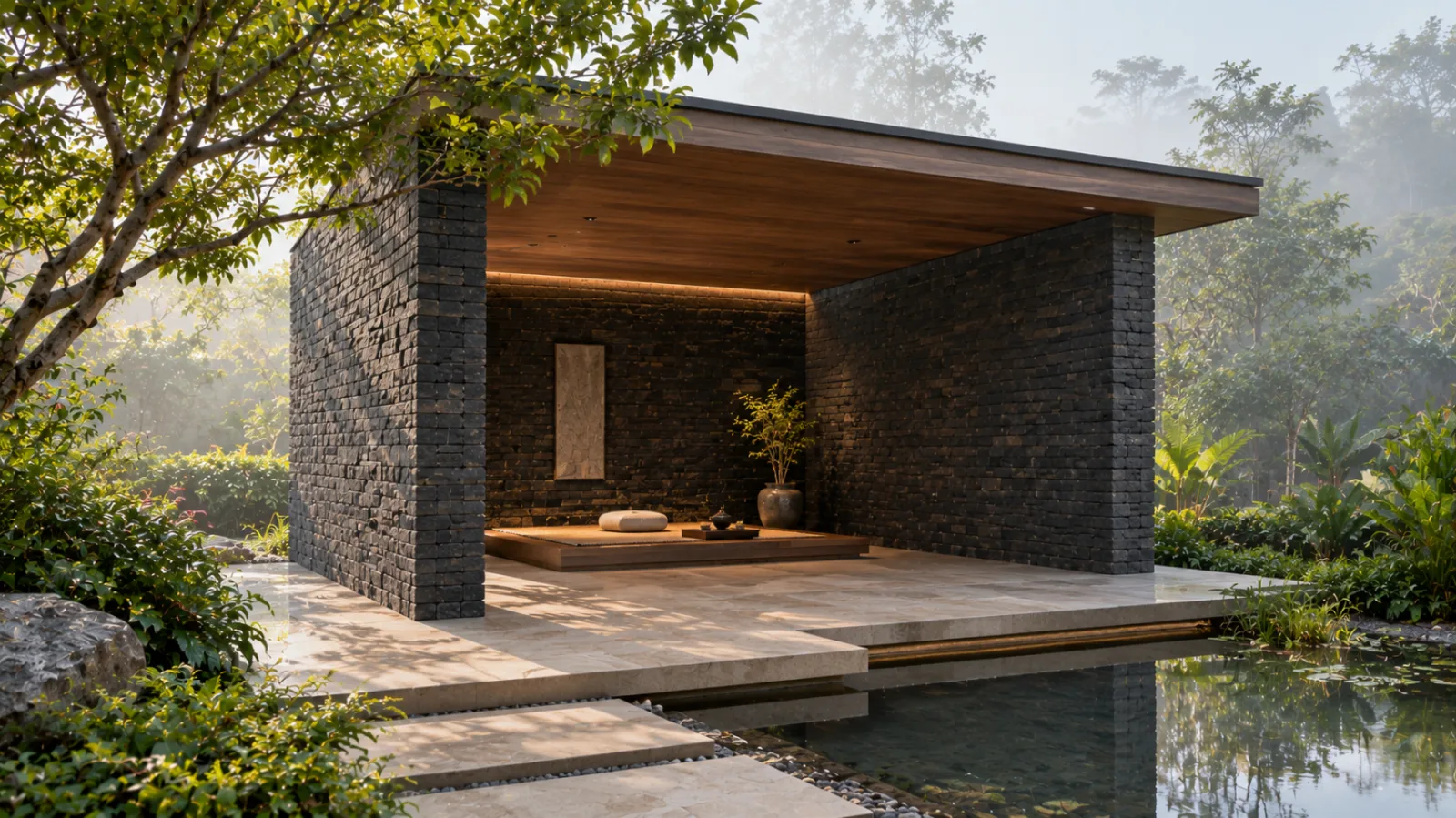 Wall cladding living room