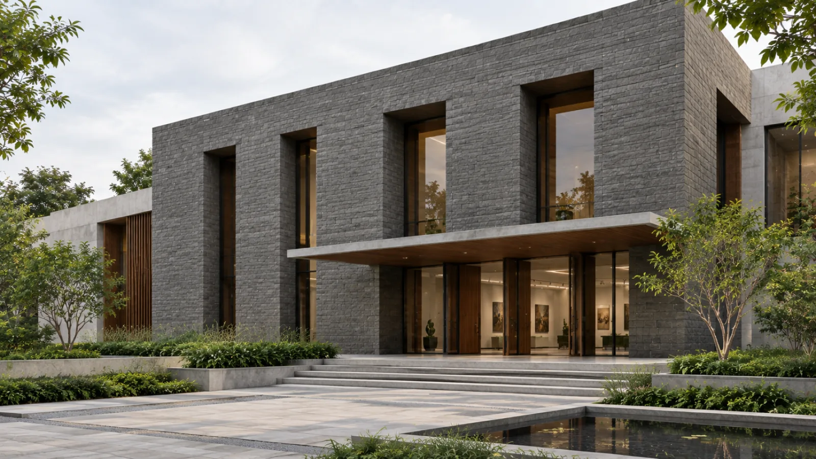 Wood wall cladding