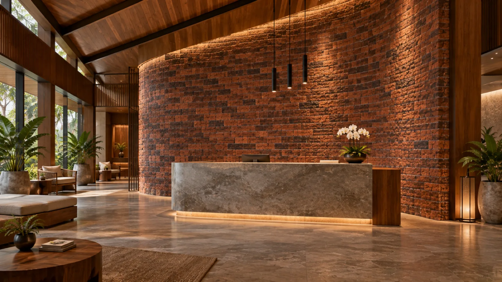 Wall cladding living room
