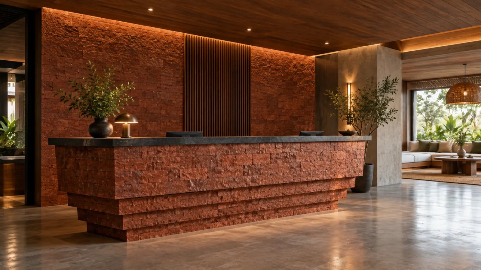 Wall cladding living room