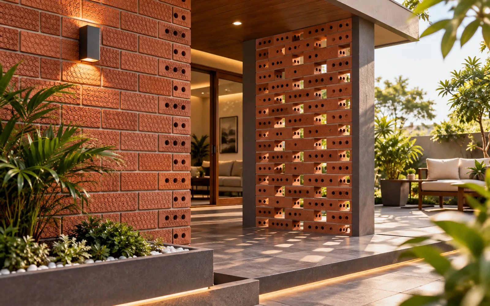 Wall cladding living room