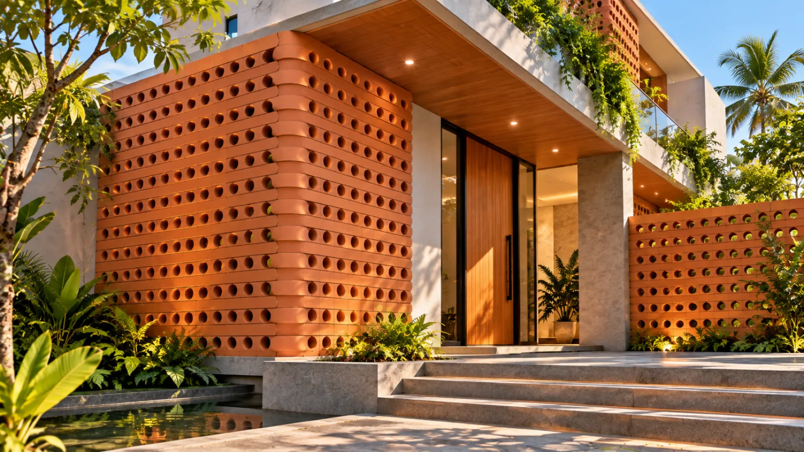 Wood wall cladding