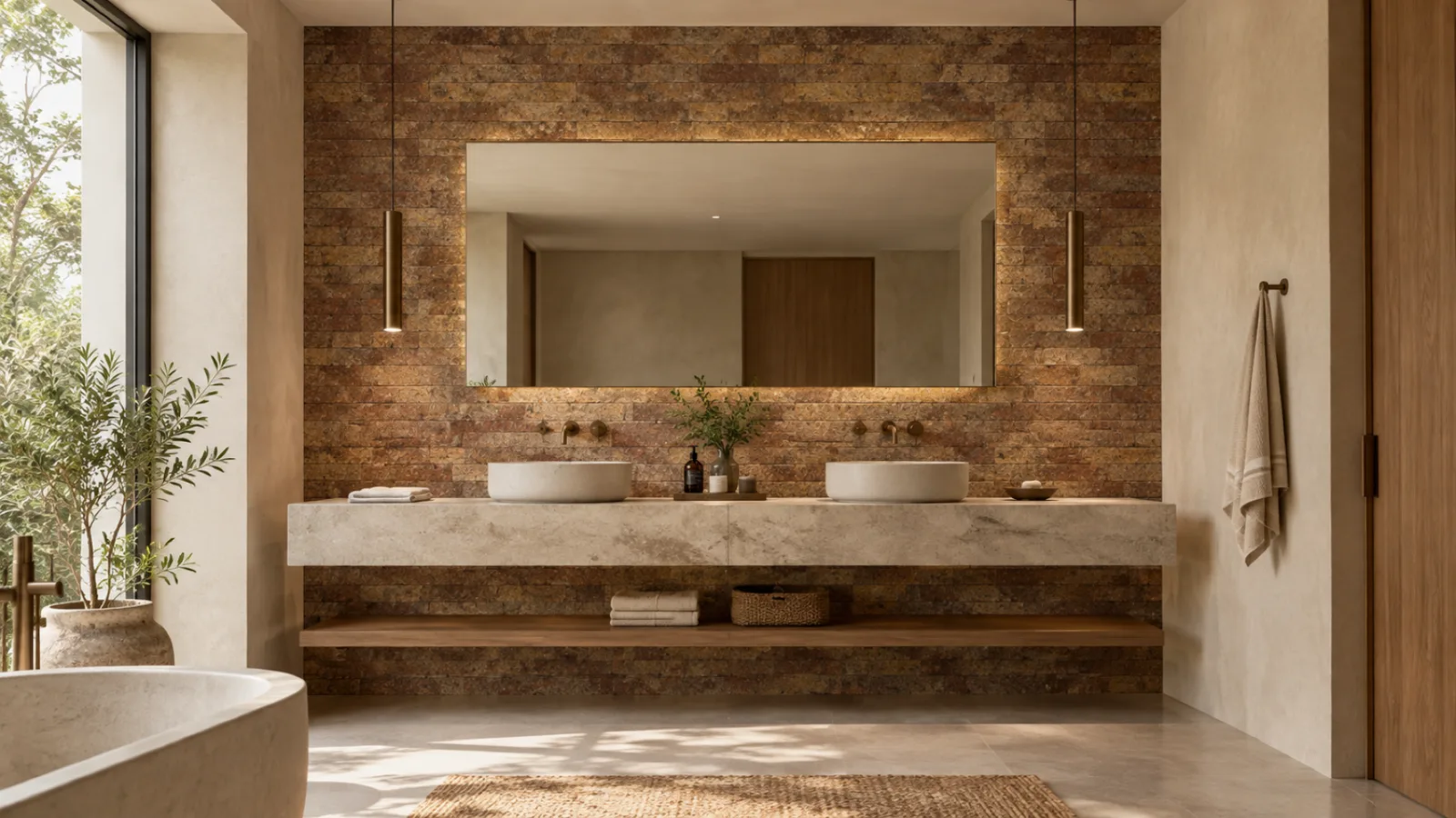 Wall cladding living room