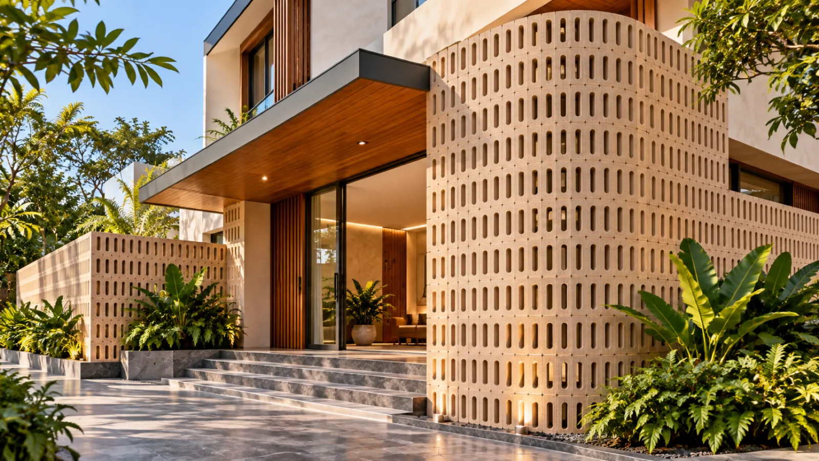 Wood wall cladding