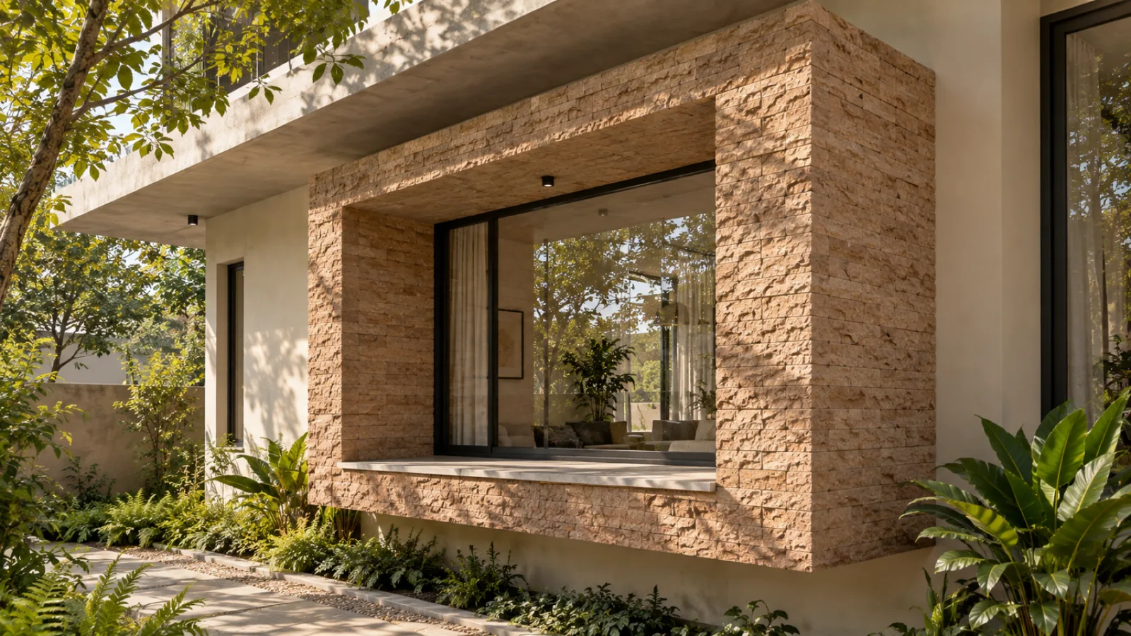 Wall cladding living room