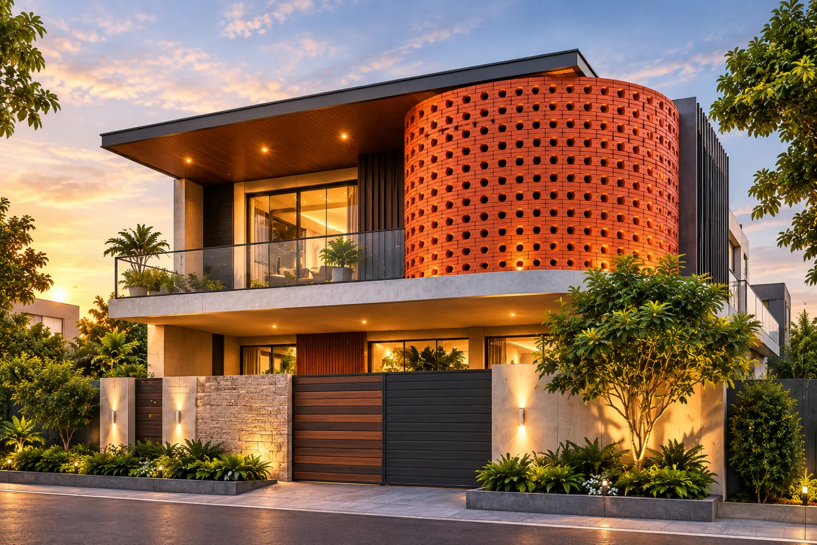 Wood wall cladding